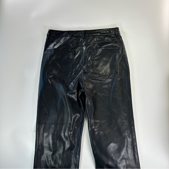 7 For All Mankind Coated Faux Leather Pants Black Size M - Picture 7 of 11